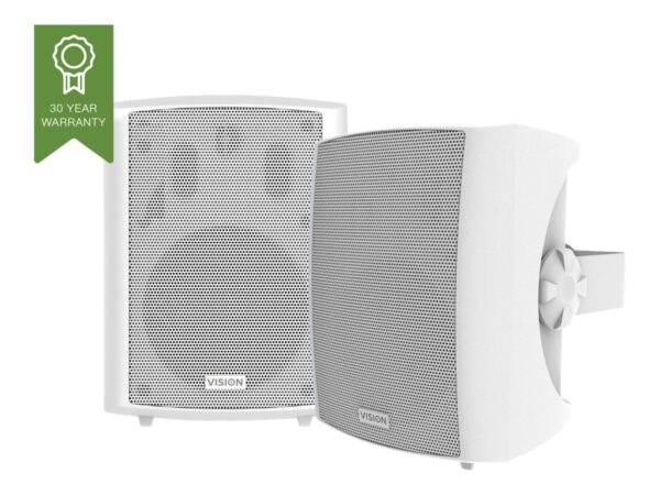 VISION 5.25" Pair White Wall Speakers
