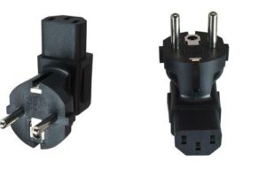 MicroConnect Power Adapter Schuko 90° - C13