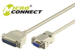 MicroConnect Serial Cable DB9-DB25 3M  F/M