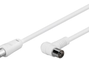 MicroConnect Coax Cable 1.5m White Angled