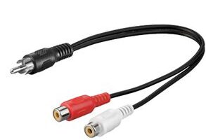 MicroConnect RCA - 2xRCA 0,20m M-F
