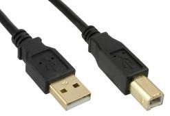 MicroConnect USB2.0 A-B 3m M-M Goldplated