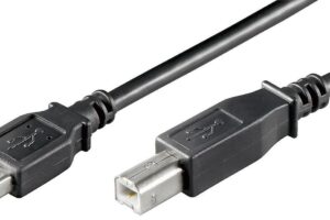 MicroConnect USB2.0 A-B 1.8m M-M, Black