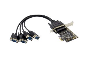 MicroConnect PCIe 4S DB9 RS232 Serial Card