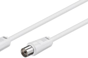 MicroConnect Coax M-F 7.5m White 75 Ohm