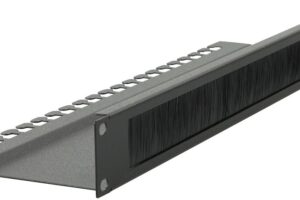 Lanview 1U 19" L BENT, BRUSHED CABLE