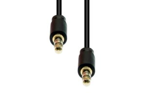 ProXtend 3-Pin Slim Cable M-M Black 1M