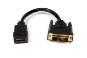 Garbot DVI-HDMI. M/F. Black. 15cm