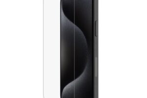 Belkin ScreenForce UltraGlass 2 - Skjermbeskyttelse for mobiltelefon - 9H, behandlet - glass - for Apple iPhone 15 Pro Max