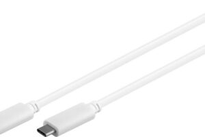 MicroConnect USB-C Gen2 cable, white. 1m