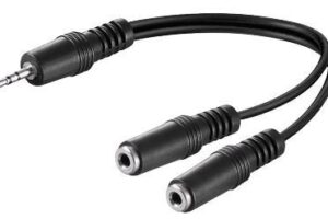 MicroConnect 3.5mm Minijack Y Cable, 0.2m