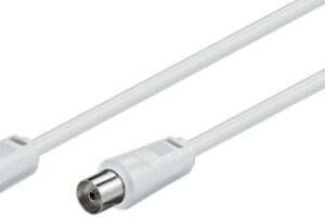MicroConnect Coax M-F 1.5m White 75 Ohm