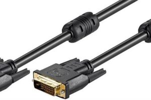 MicroConnect DVI-D 24+1-pin w. Ferrit, M-M