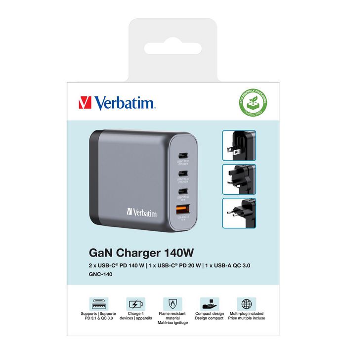 Verbatim GNC-140 GaN Charger 140W with - Bilde 7