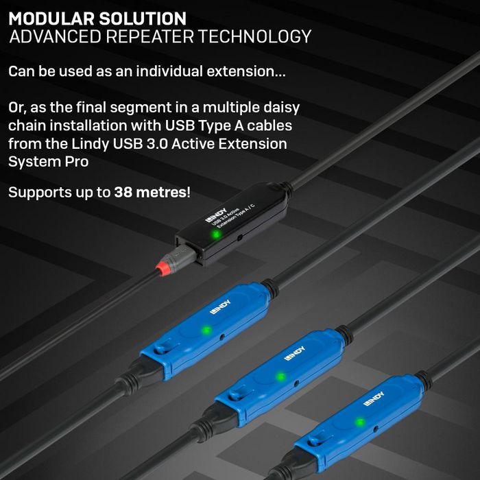 Lindy 20m USB 3.0 Active Extension - Bilde 8