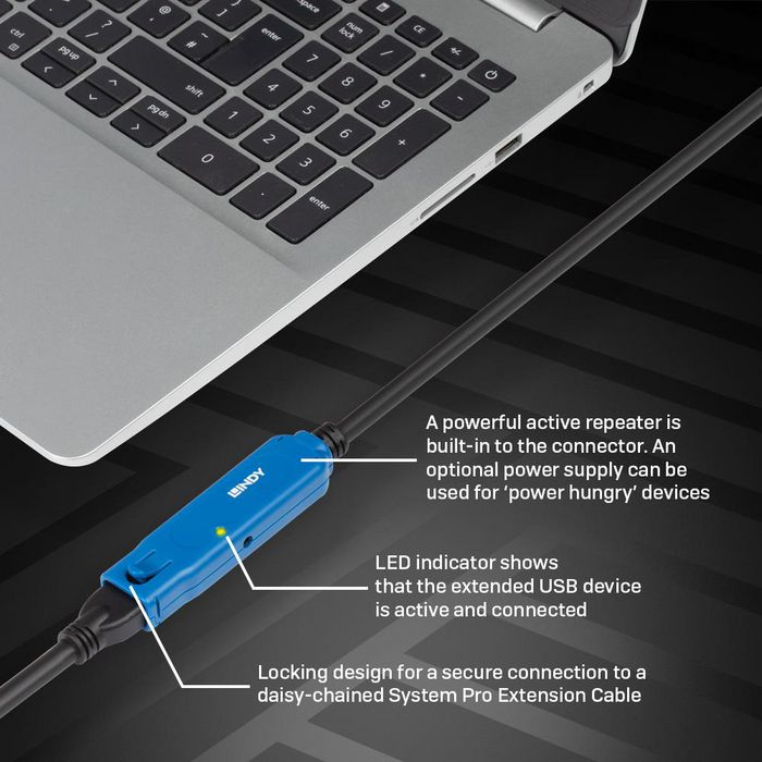 Lindy 30m USB 3.0 Active Extension - Bilde 5