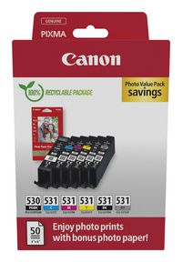CANON PGI-530/CLI-531 PGBK/C/M/Y/BK/GY - Bilde 3