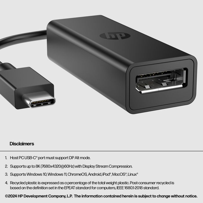HP Usb-C To Displayport Adapter - Bilde 7