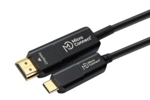 MicroConnect USB-C HDMI fiber cable 10m