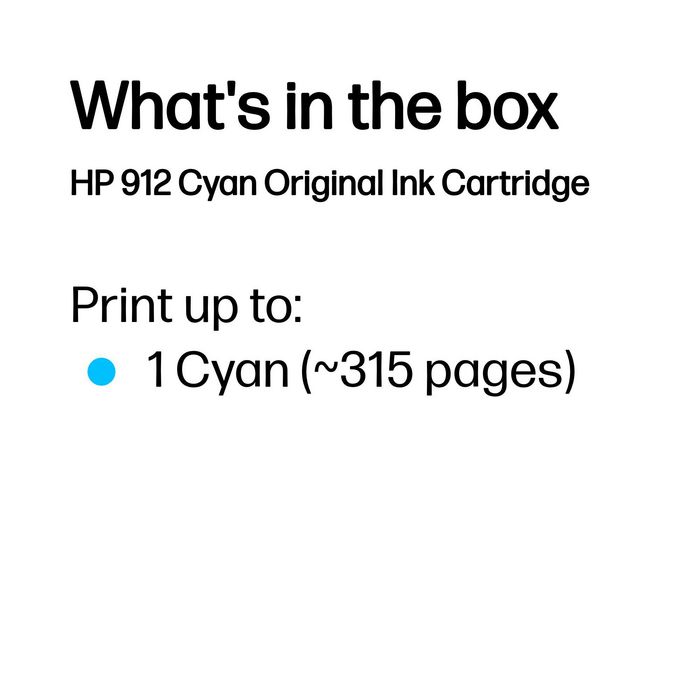 912 Cyan Original Ink - Bilde 2