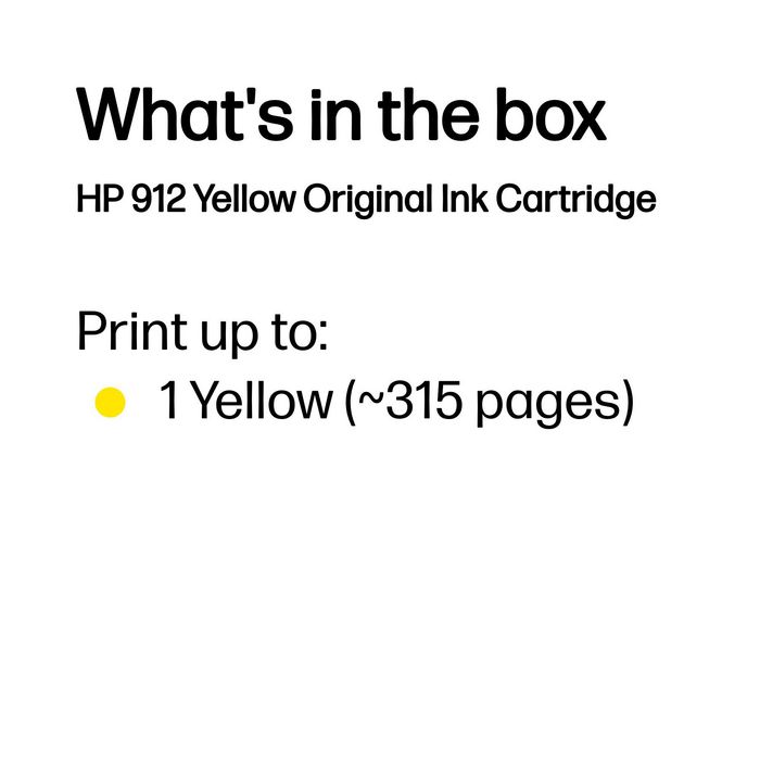 912 Yellow Ink Cartridge - Bilde 3