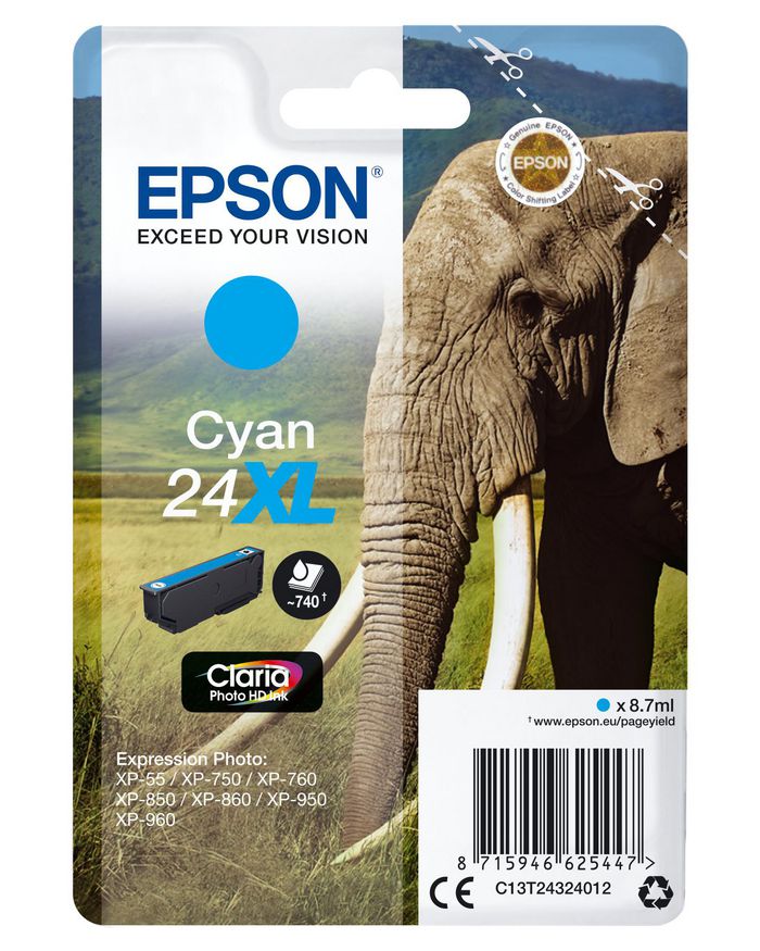 EPSON ink Singlepack Cyan 24XL