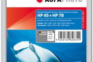 Ink Black + Color, HP No. 45
