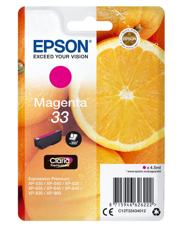 EPSON 33 Ink Magenta 4,5ml Blister