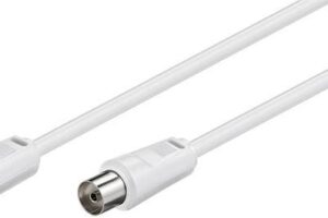 MicroConnect Coax M-F 5m White 75 Ohm