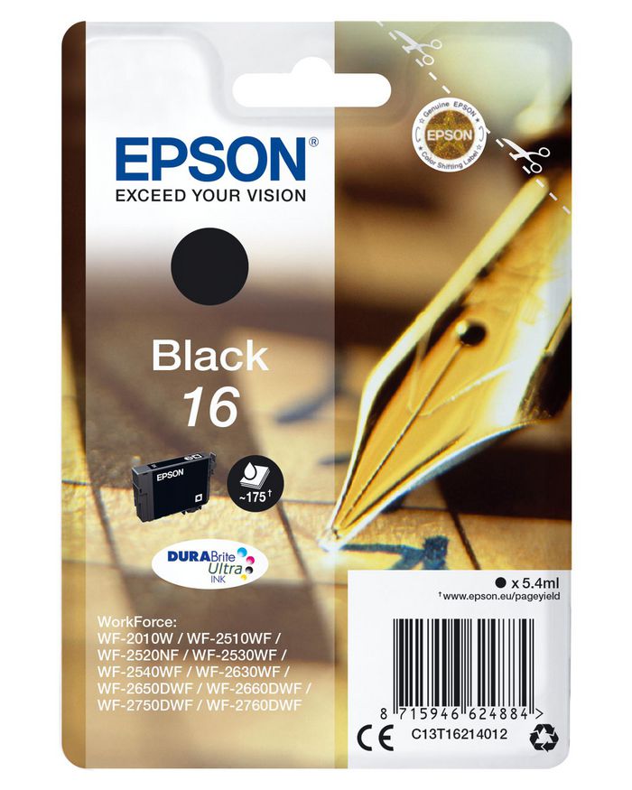 16 ink cartridge black