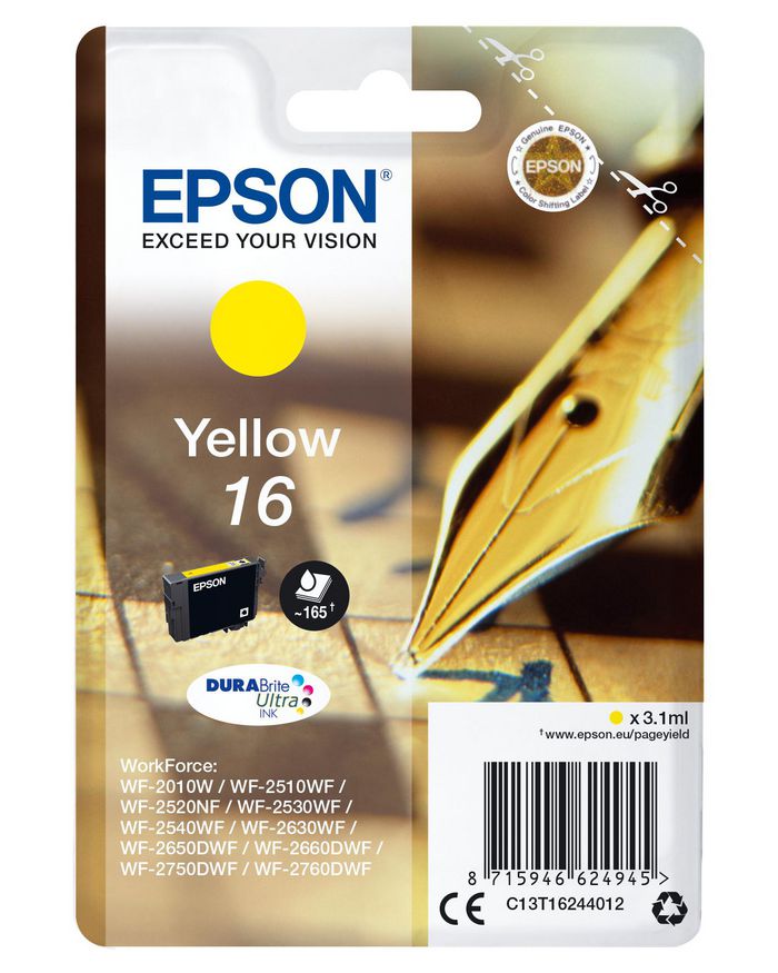 EPSON 16 ink cartridge yellow