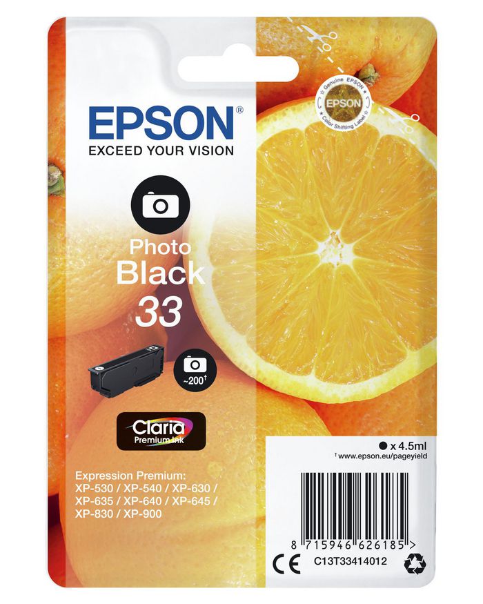 EPSON 33 Ink Photo Black 4,5ml Blister - Bilde 3