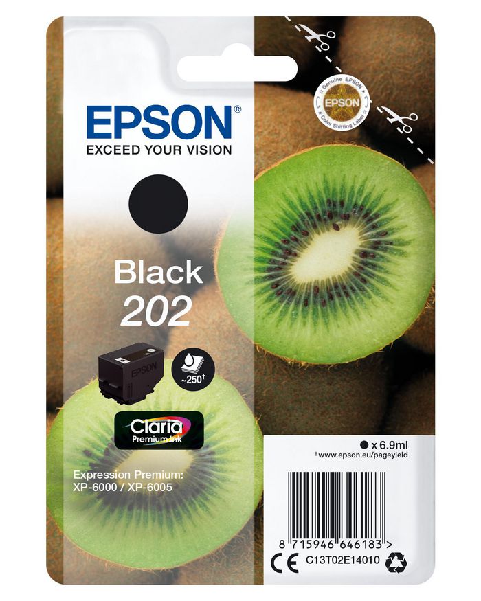 EPSON Singlepack Black 202 Kiwi