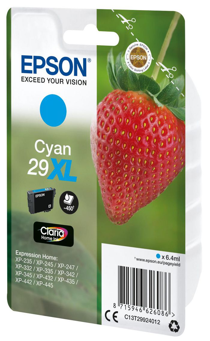 EPSON Cartridge Fraise Claria Cyan - Bilde 2