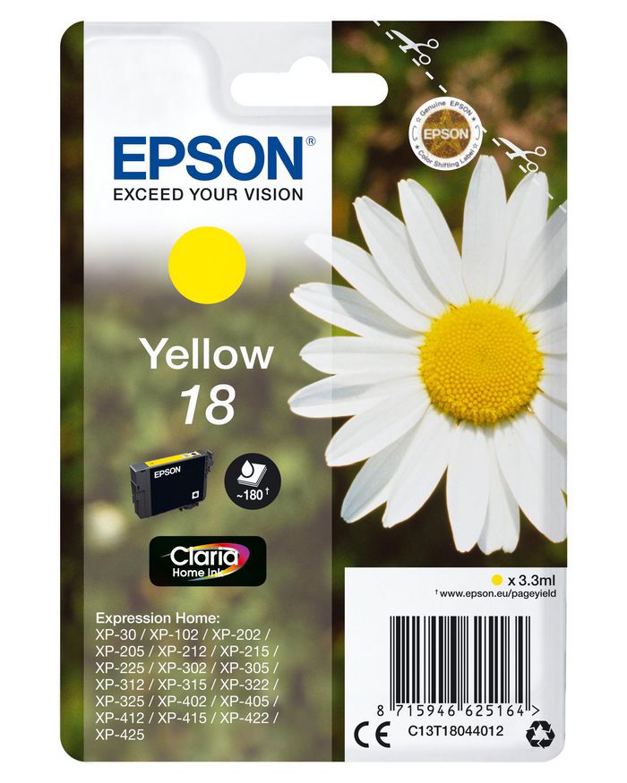 EPSON 18 yellow ink claria BLISTER