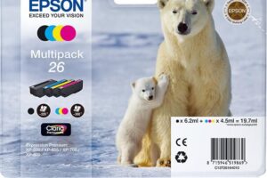 EPSON 26 ink cartridge black + tri-col
