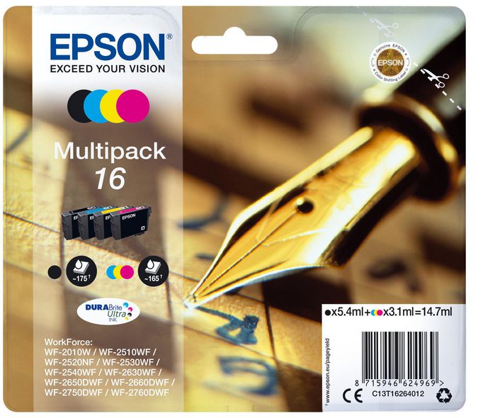 EPSON 16 ink cartridge black + tri-col