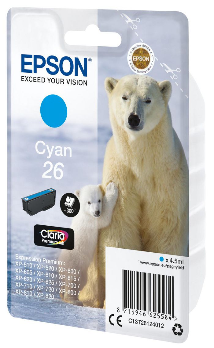 EPSON 26 ink cartridge cyan - Bilde 2