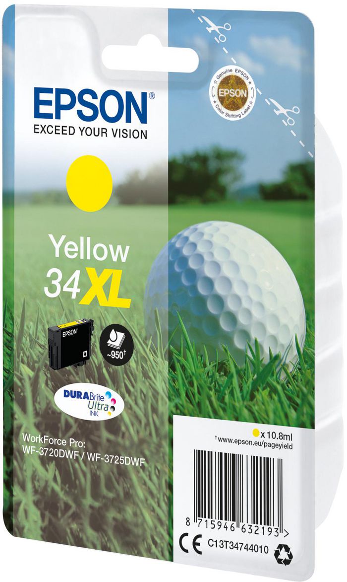 EPSON 34XL Ink Yellow 10,8ml - Bilde 2