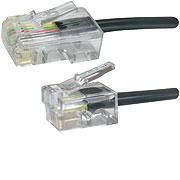 MicroConnect RJ11-RJ45 10M M/M Black
