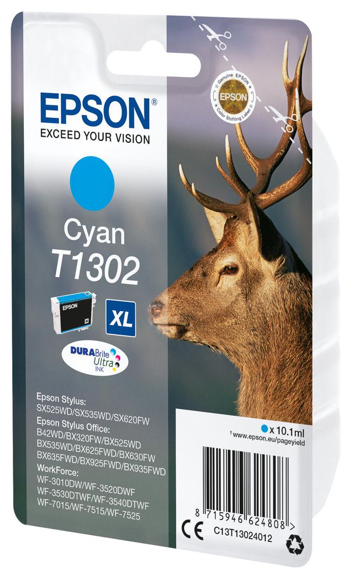 EPSON T1302 ink c. cy 10.1ml RF-AM blis - Bilde 2