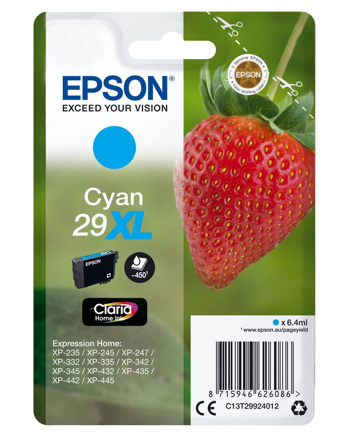 Singlepack Cyan 29XL Claria