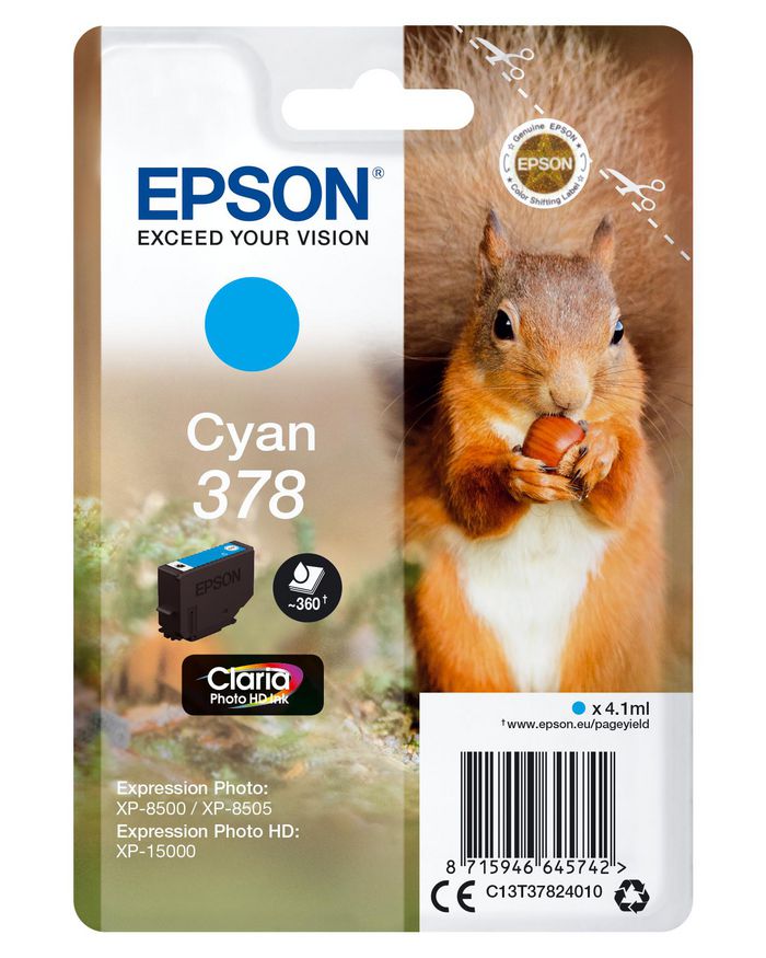 EPSON Singlepack Cyan 378 Eichhörnchen