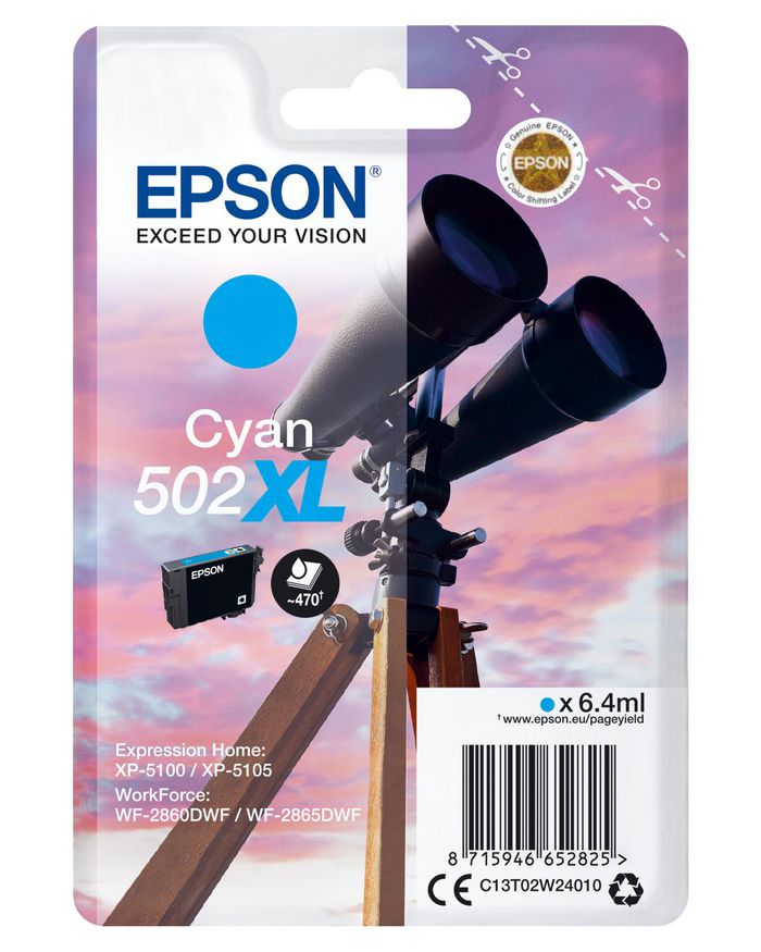 Singlepack Cyan 502XL Ink SEC