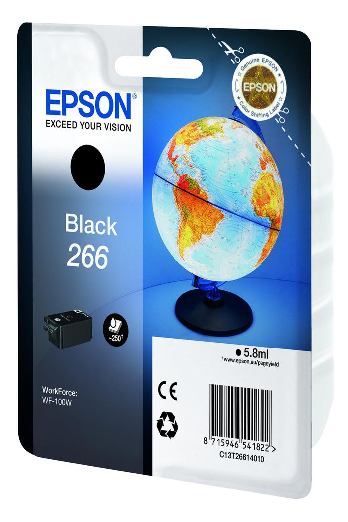 SINGLEPACK BLACK 266 INK CARTR - Bilde 2