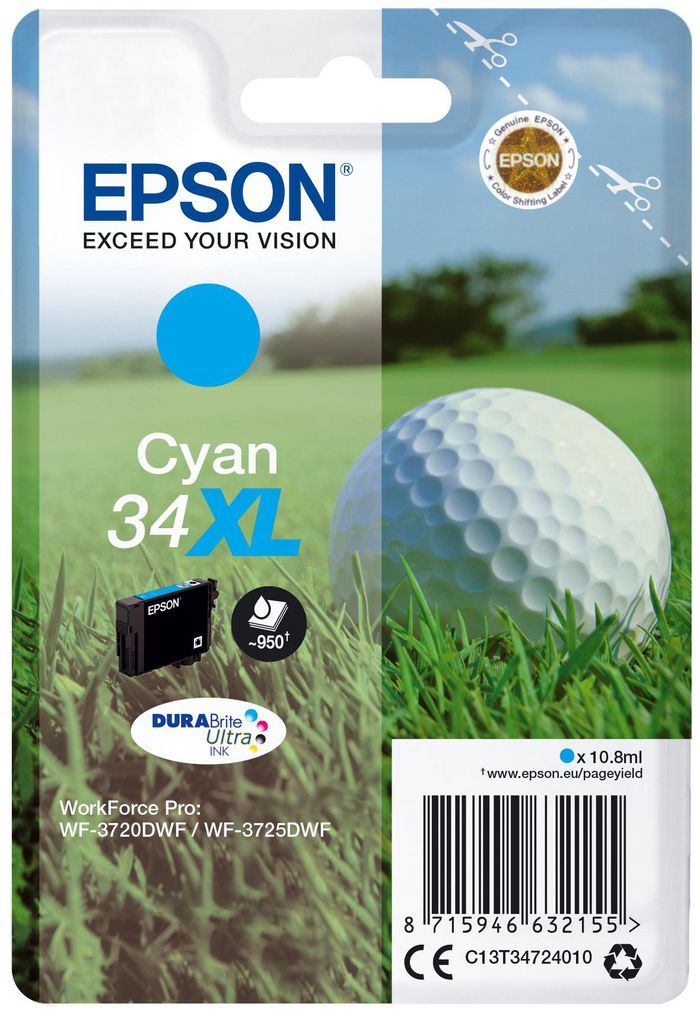 34XL Ink Cyan 10,8ml Blister