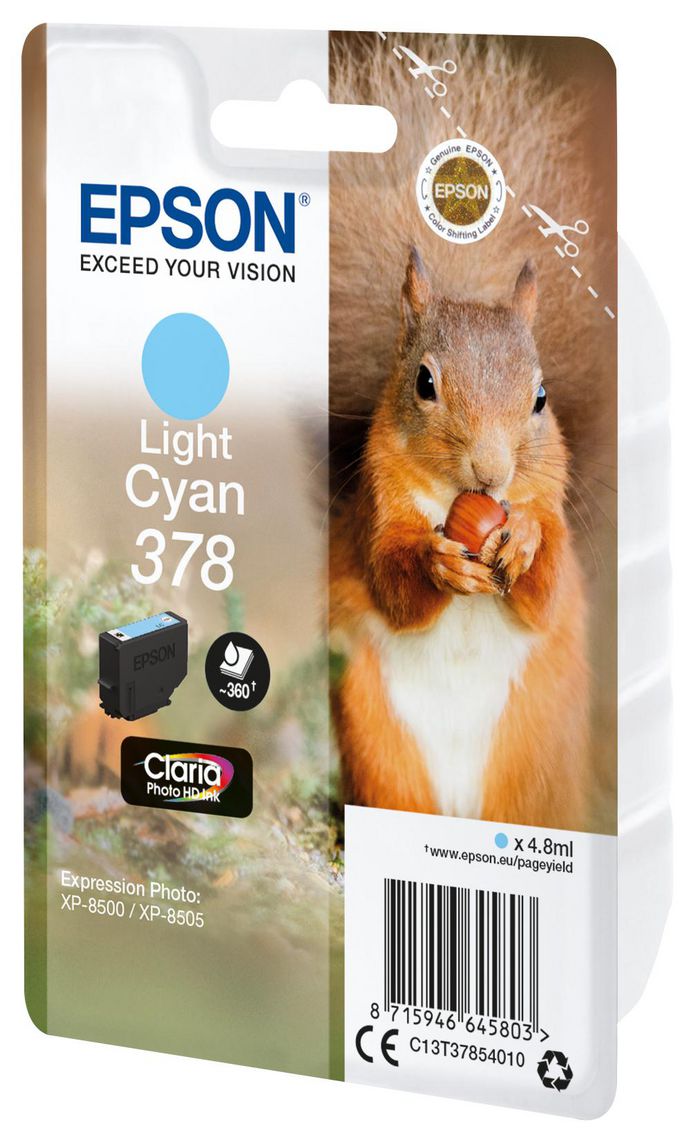 EPSON Singlepack Light Cyan 378 Eichhörn - Bilde 2