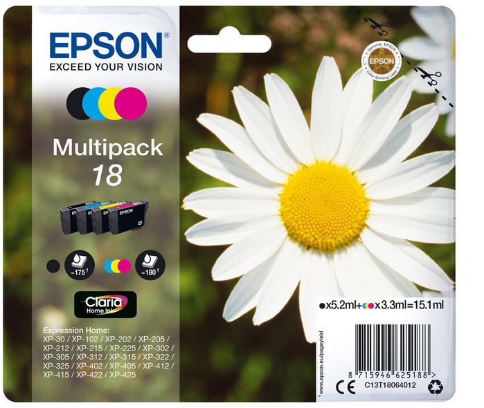 EPSON 18 ink cartridge 4-pack blister