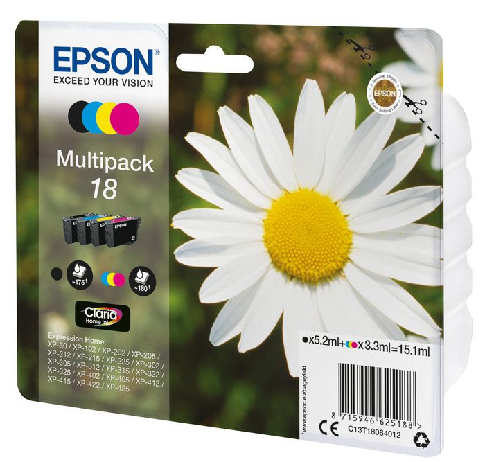 EPSON 18 ink cartridge 4-pack blister - Bilde 2
