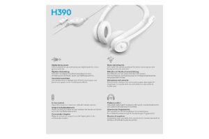LOGI H390 USB Computer Headset - WHITE